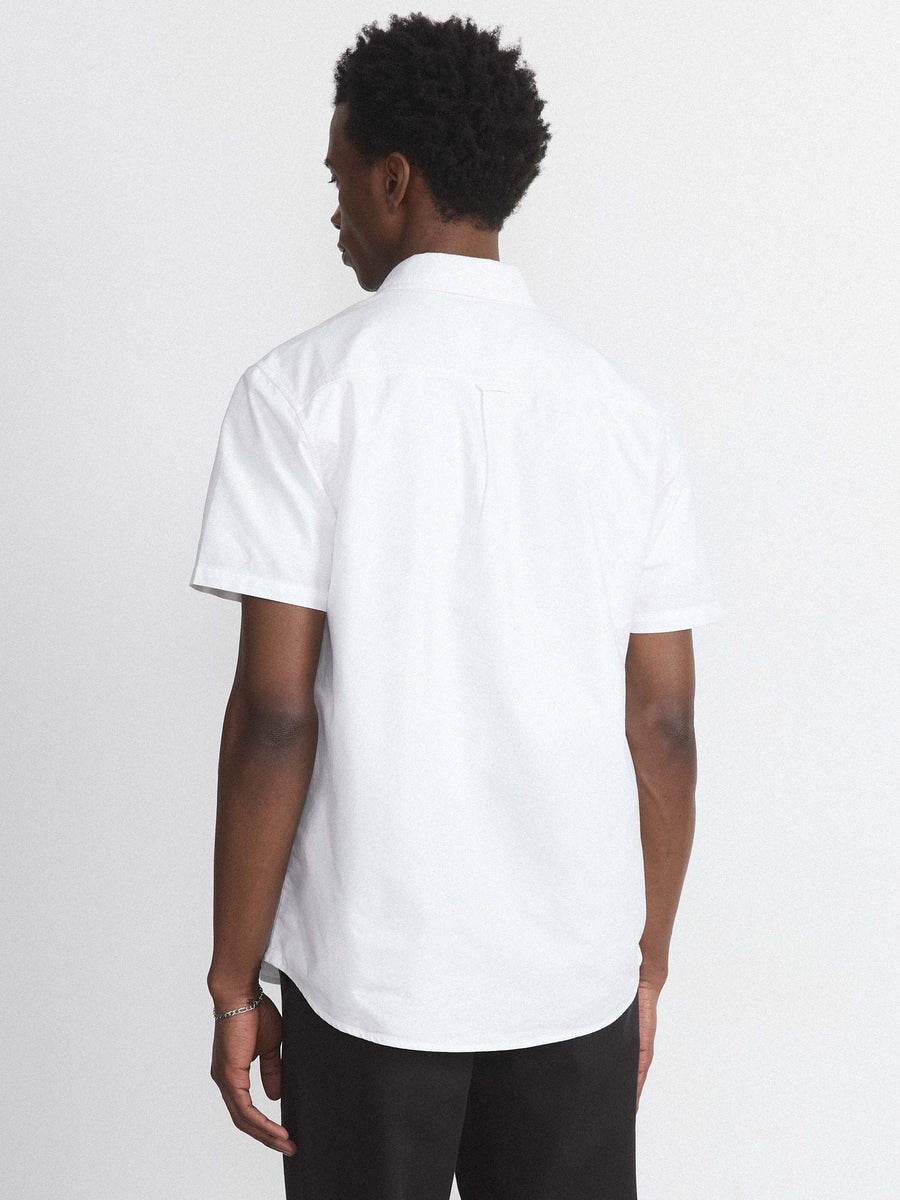 The Jasper Short Sleeve Oxford Shirt in White – Frank And