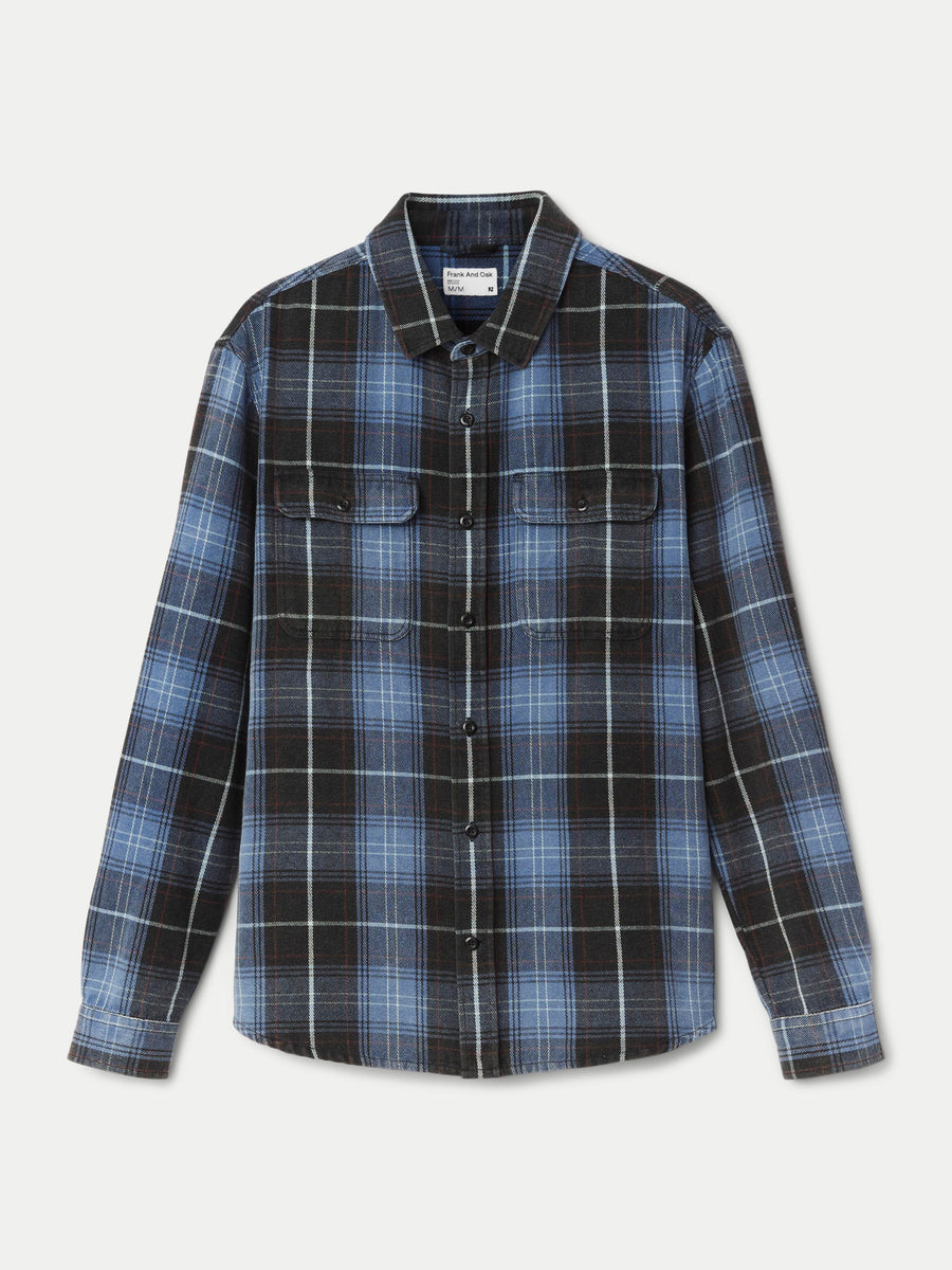 【Sobaq】MN Flannel Chech HDS Montell Flannel Check Shirt - Bench