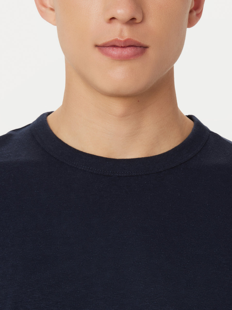 The Relaxed Hemp T-Shirt in Deep Blue – Frank And Oak Canada