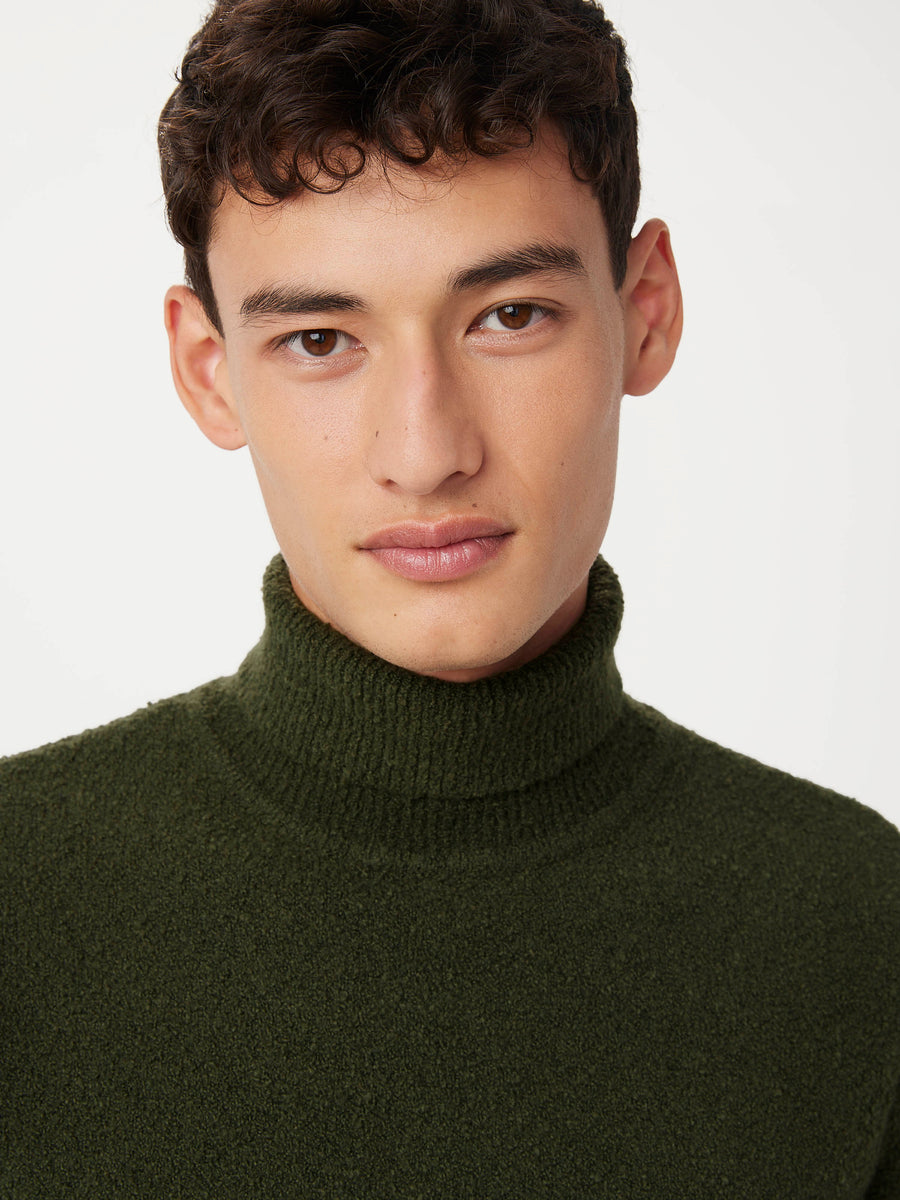 The Seawool® Boucle Turtleneck in Dark Green – Frank And Oak