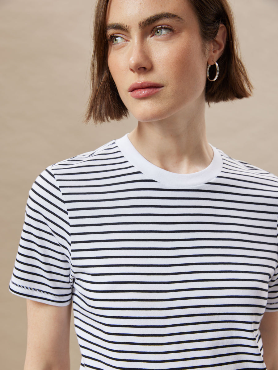 The Striped Essential T-Shirt in White – Frank And Oak Canada
