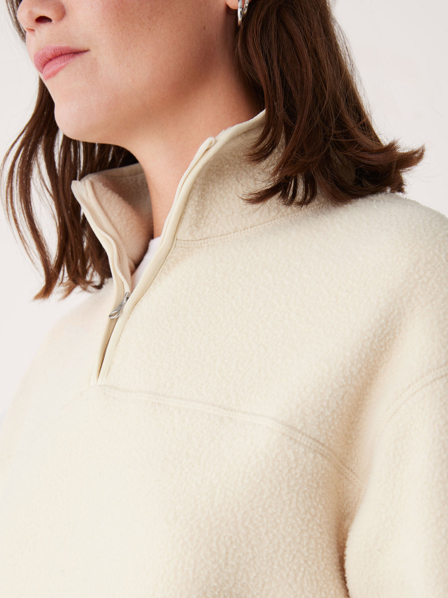 The Axis Polar Fleece Pullover in Vanilla – Frank And Oak Canada
