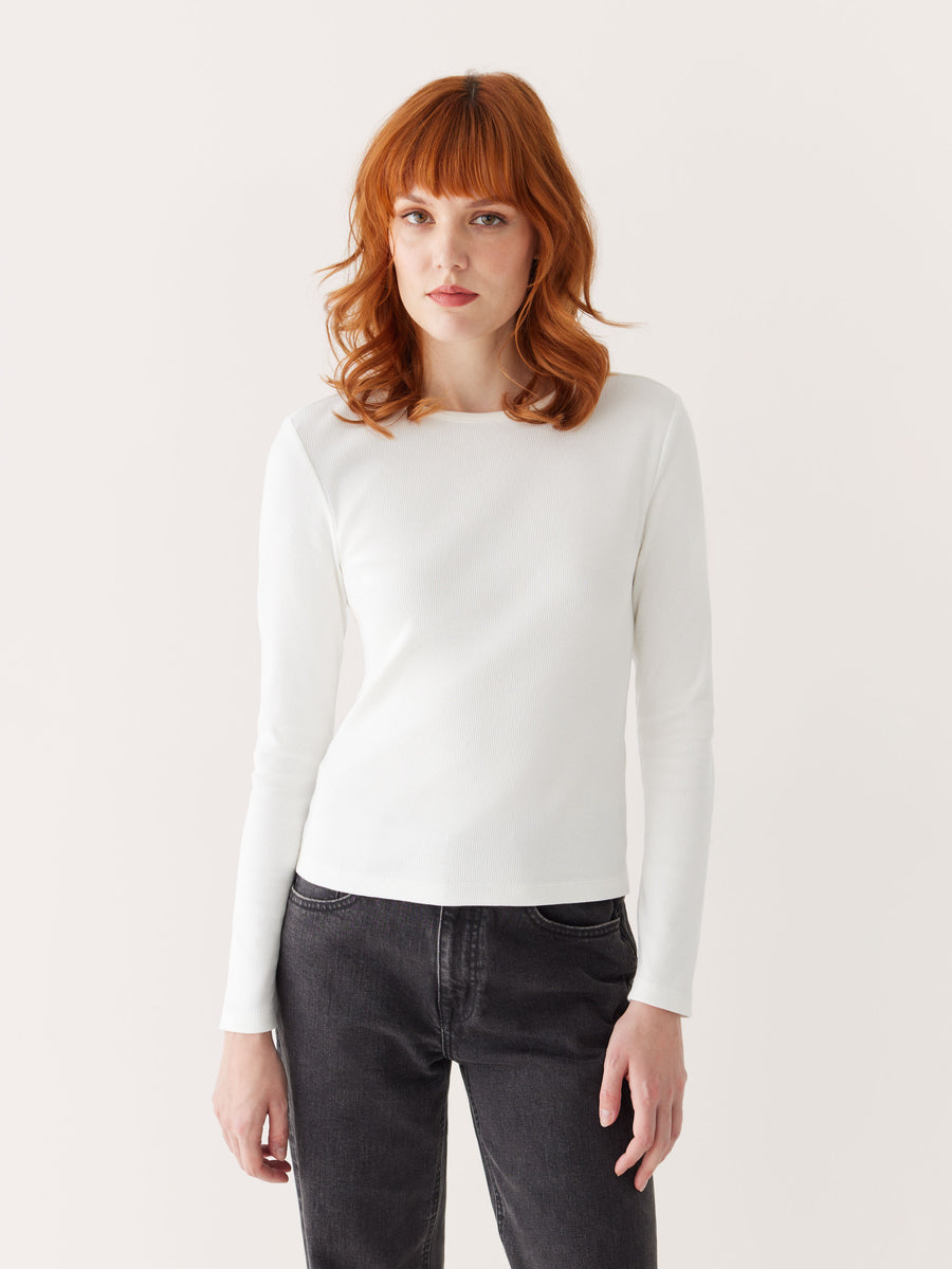 The Long Sleeve Ribbed Top in Black – Frank And Oak Canada