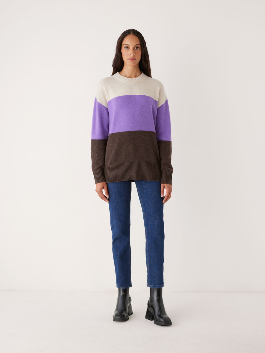 The Comfort Colour Block Sweater in Ultraviolet