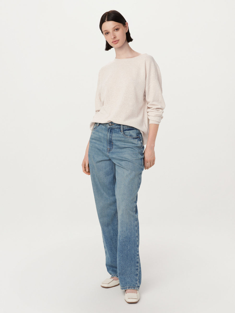 The Lightweight Crewneck Sweater in Light Oatmeal – Frank The Lightweight Crewneck Sweater in Light Oatmeal – Frank