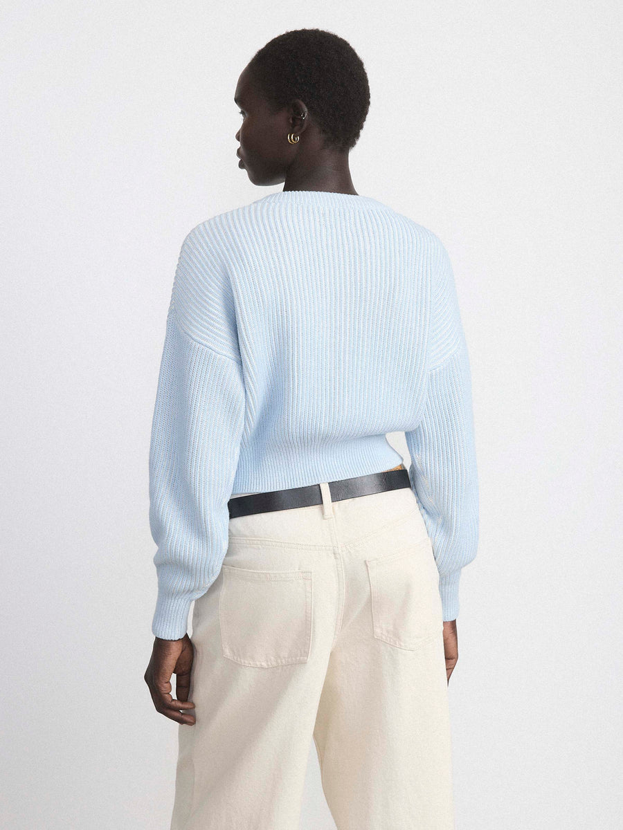 The Bubble Sleeve Cardigan in Light Blue – Frank And Oak Canada