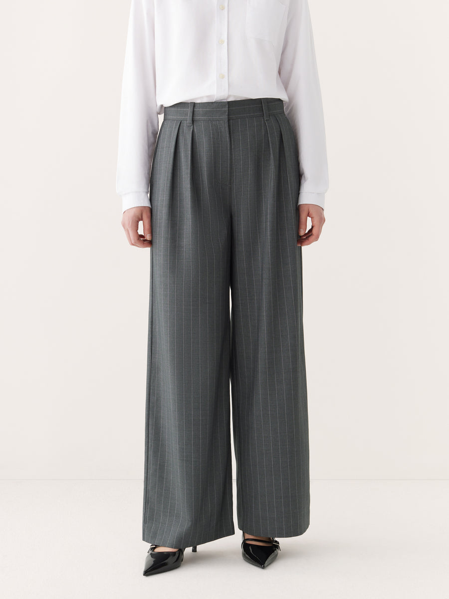 Archer Pants Pinstripe Grey  Pinstripe pants outfit, Grey pants