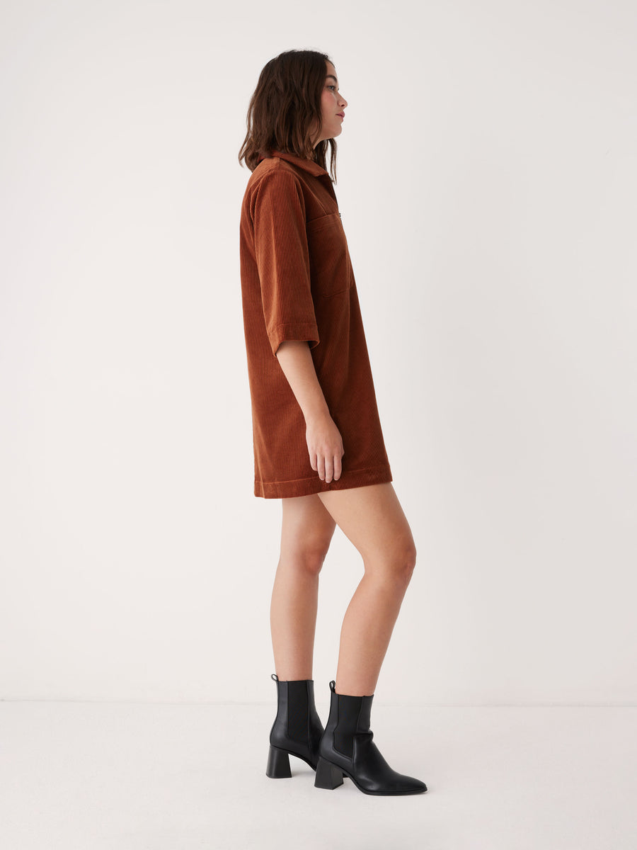 The Corduroy Mini Dress in Smoked Paprika – Frank And Oak Canada