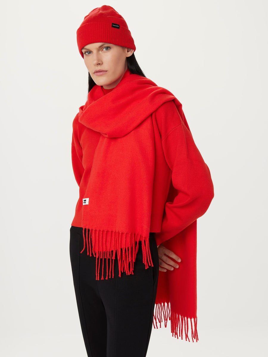 SALSATION　Shawl with opening　ライトレッド SALSATION Shawl with opening ライトレッド - メルカリ
