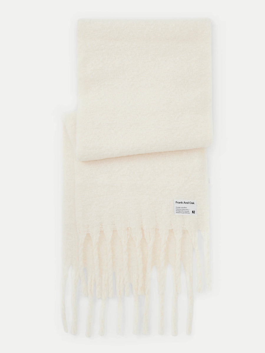 小物 THEREDTHREAD S fuzzy scarf White THEREDTHREAD / ザレッド