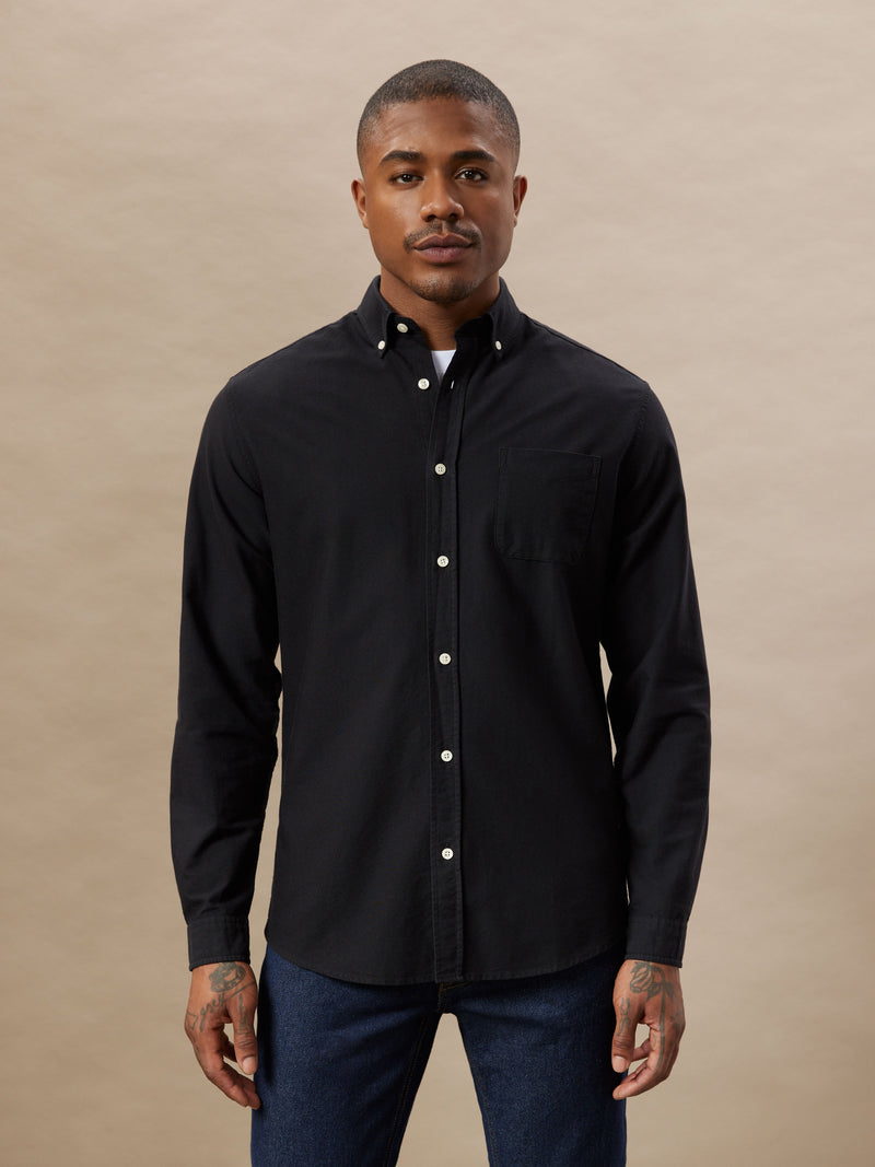 The Jasper Oxford Shirt in Black – Frank And Oak Canada