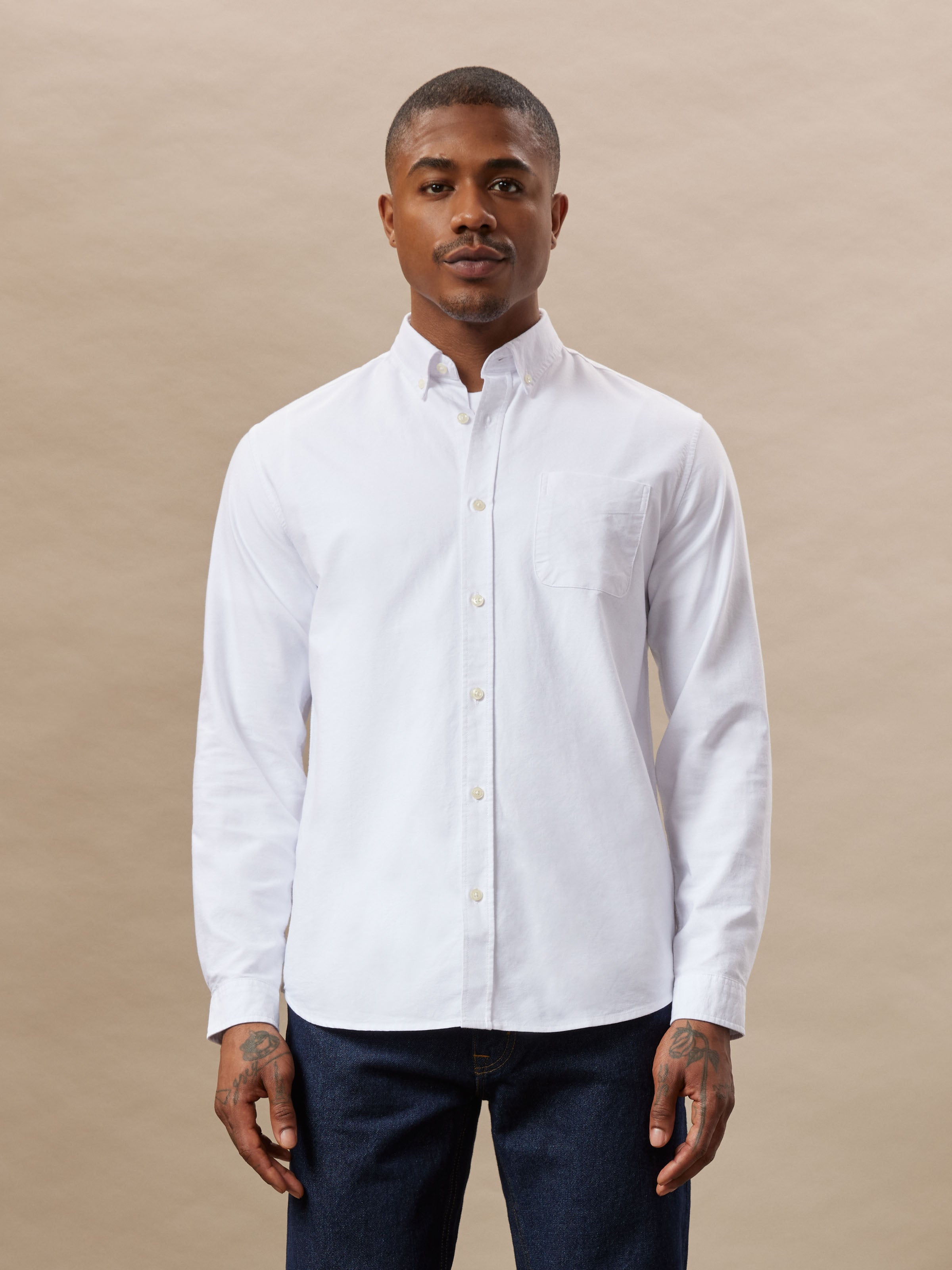 The New Oxford Shirt in 'Crisp White' Organic Cotton