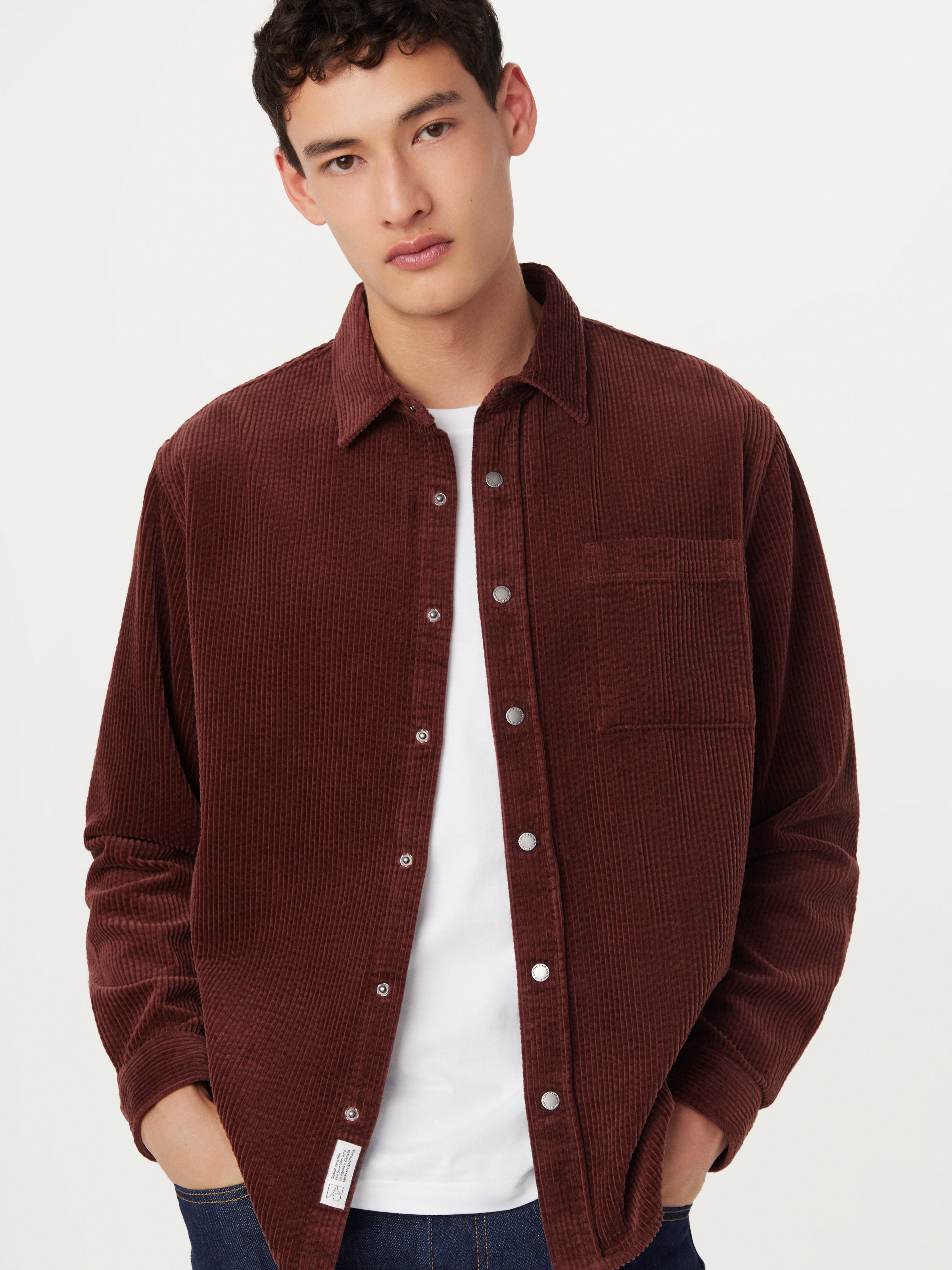 The Corduroy Shirt in Bordeaux