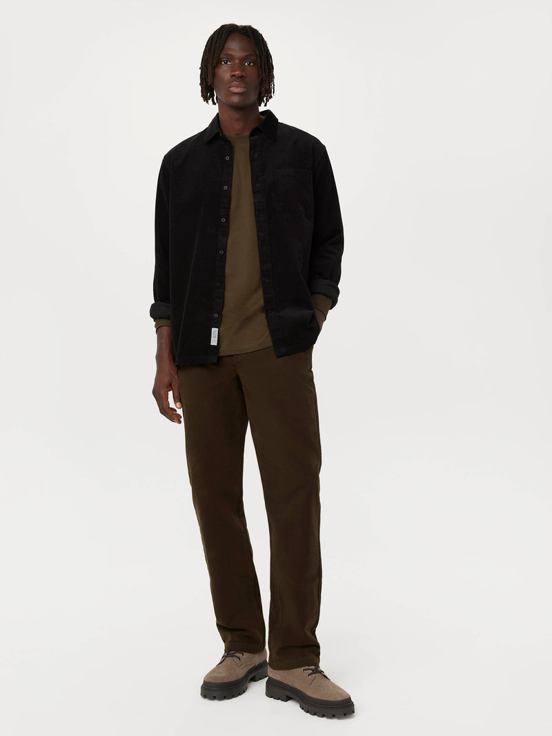 The Fine Corduroy Shirt in Black – Frank And Oak Canada