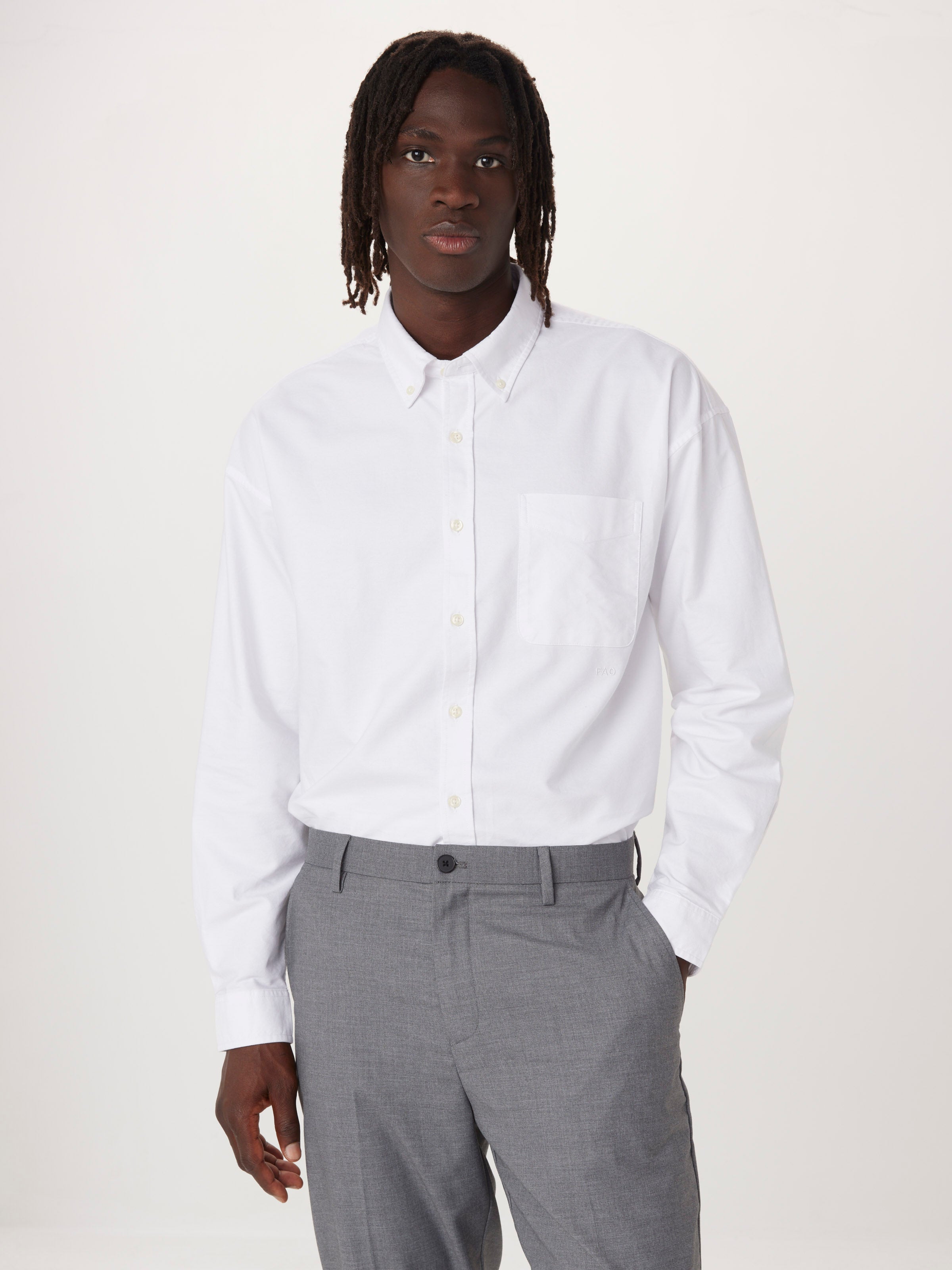 Kith Oxford Ludlow Button Down Concrete Men's - SS22 - US