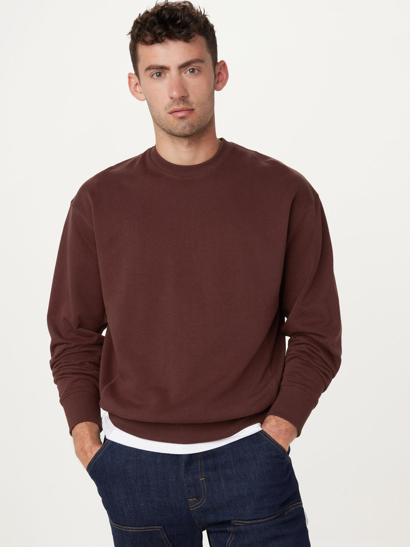 The French Terry Sweatshirt in Bordeaux Frank And Oak Canada