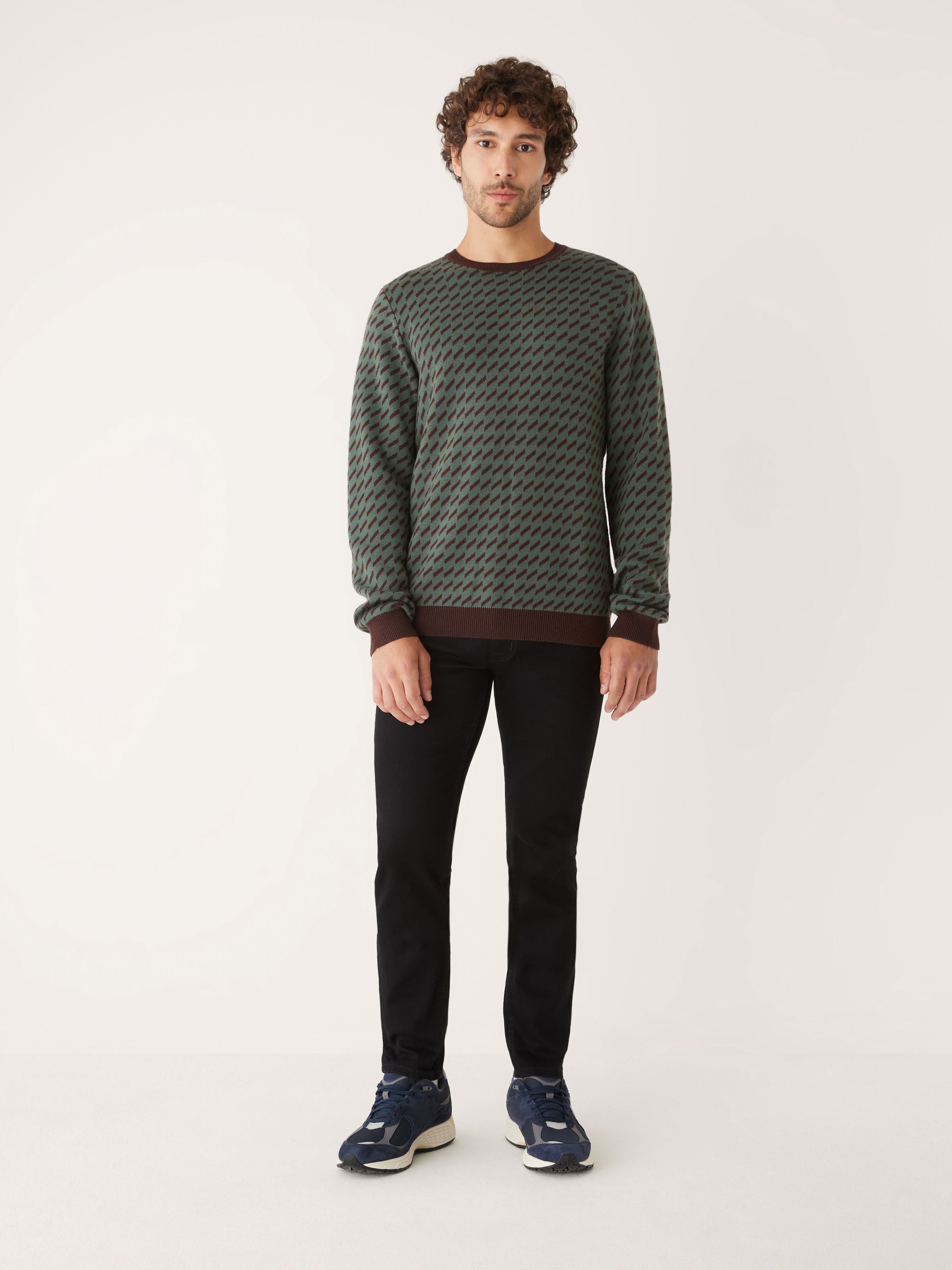 The Merino Jacquard Sweater in Light Green – Frank And Oak Canada