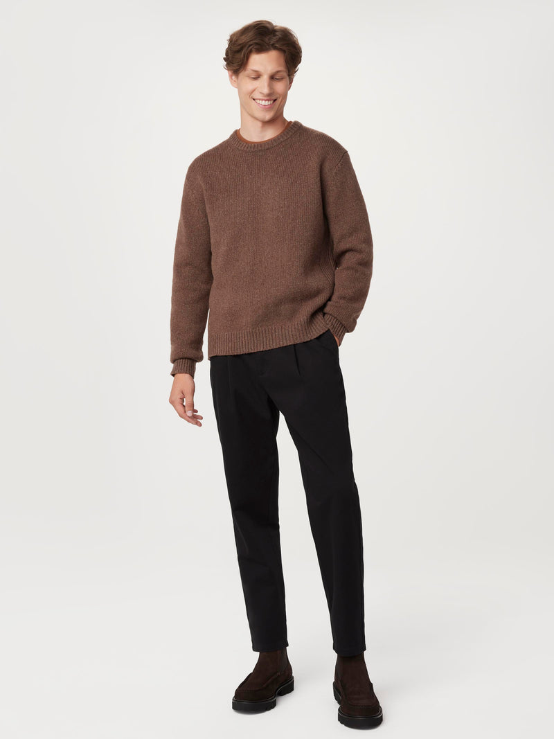 The Lambswool Sweater in Brown Frank And Oak Canada