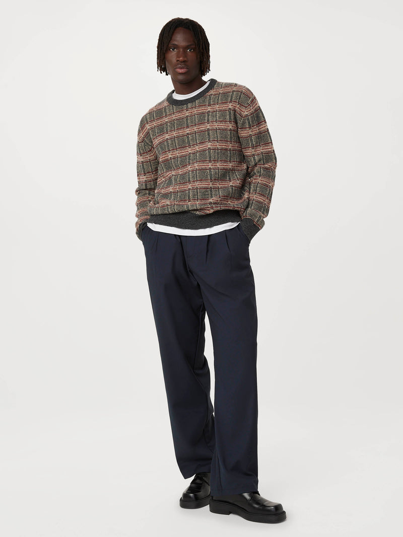 Frank And Oak The Donegal Striped Crewneck Sweater in Light Beige