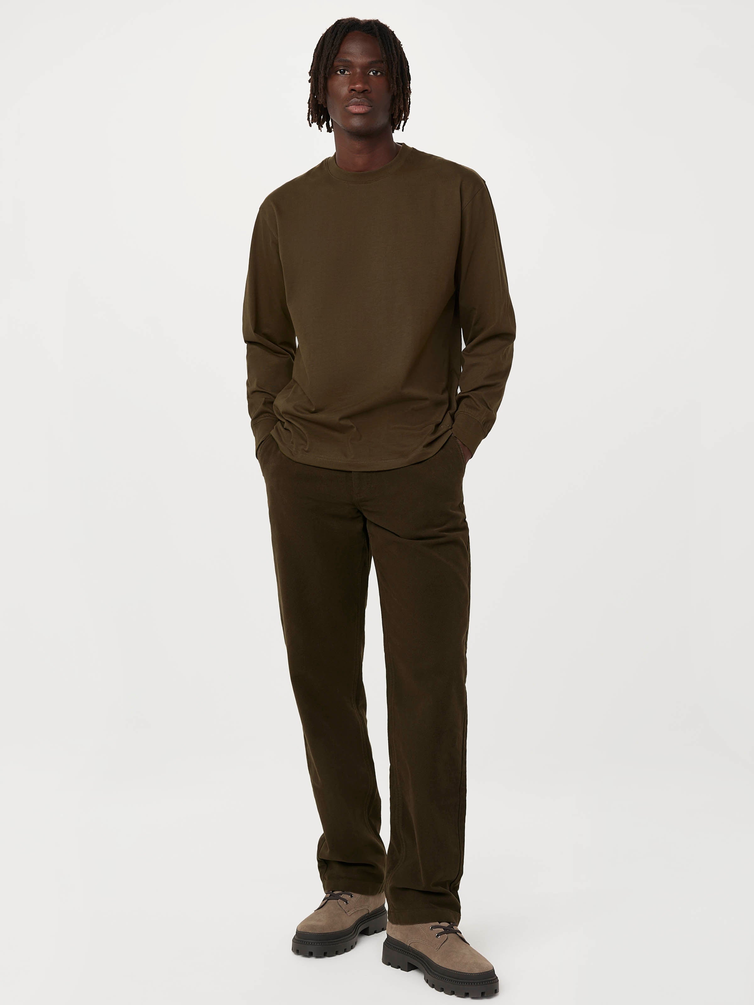 アウターサンセット OUTERSUNSET back slit press pants