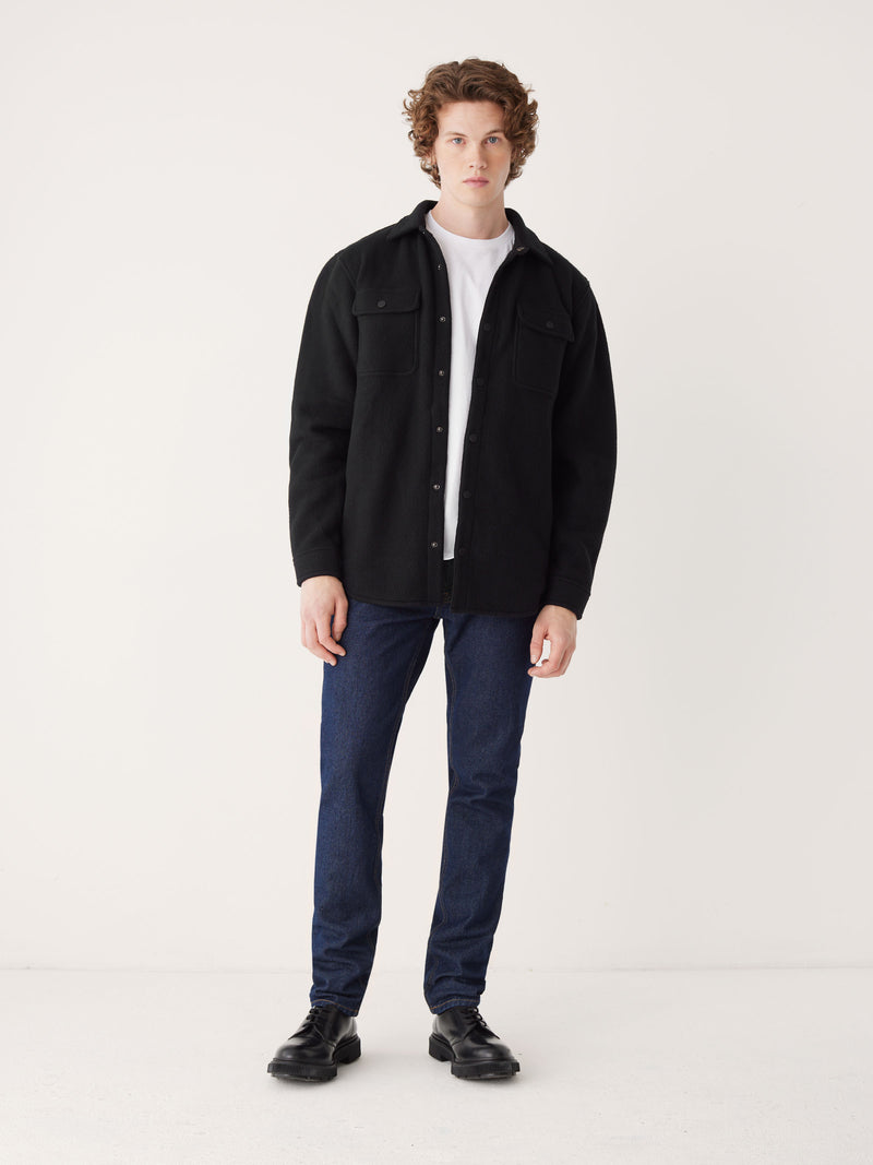 The Tundra Polar Fleece Overshirt in Black – Frank And Oak Canada