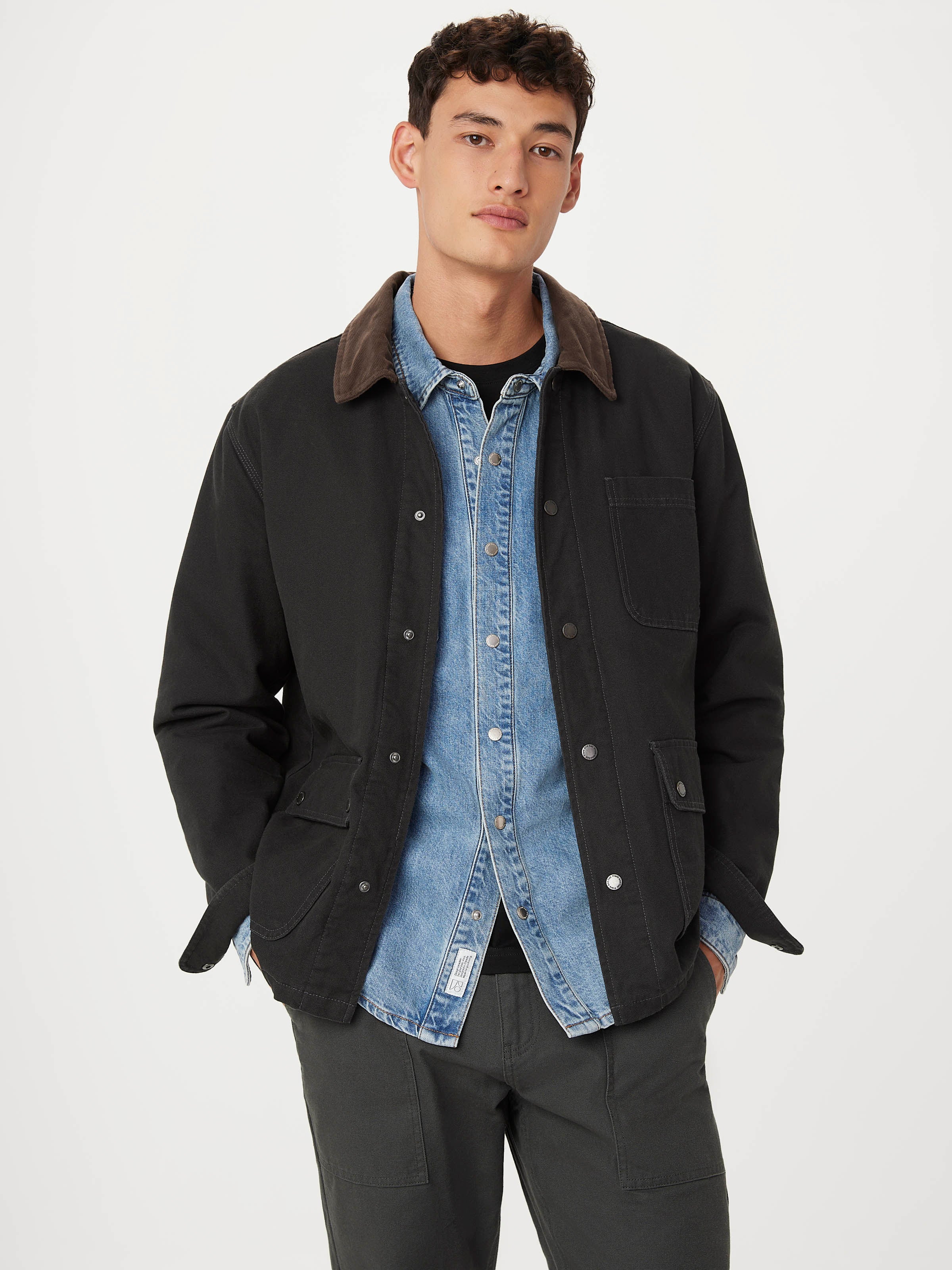 The Canvas Barn Jacket in Washed Black – Frank And Oak Canada