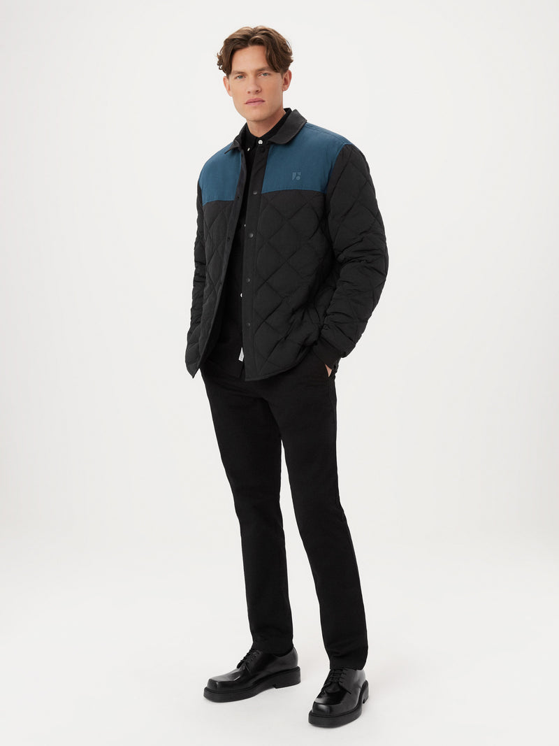 The Skyline Point Collar Jacket in Washed Black – Frank And