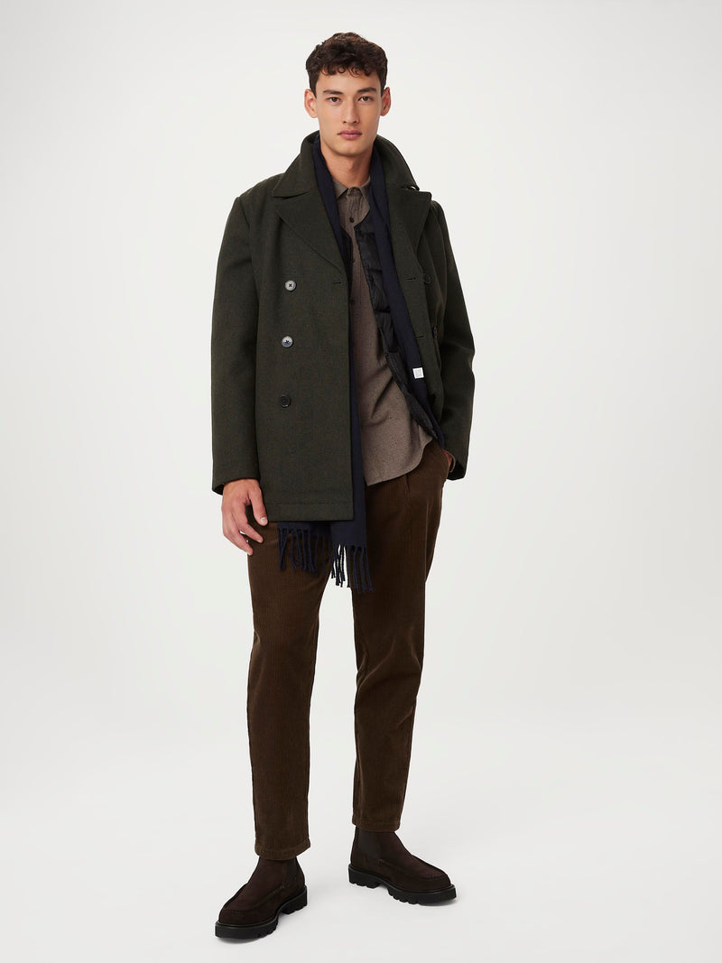 The Nelson Recycled Wool Peacoat in Rosin Frank And Oak Canada