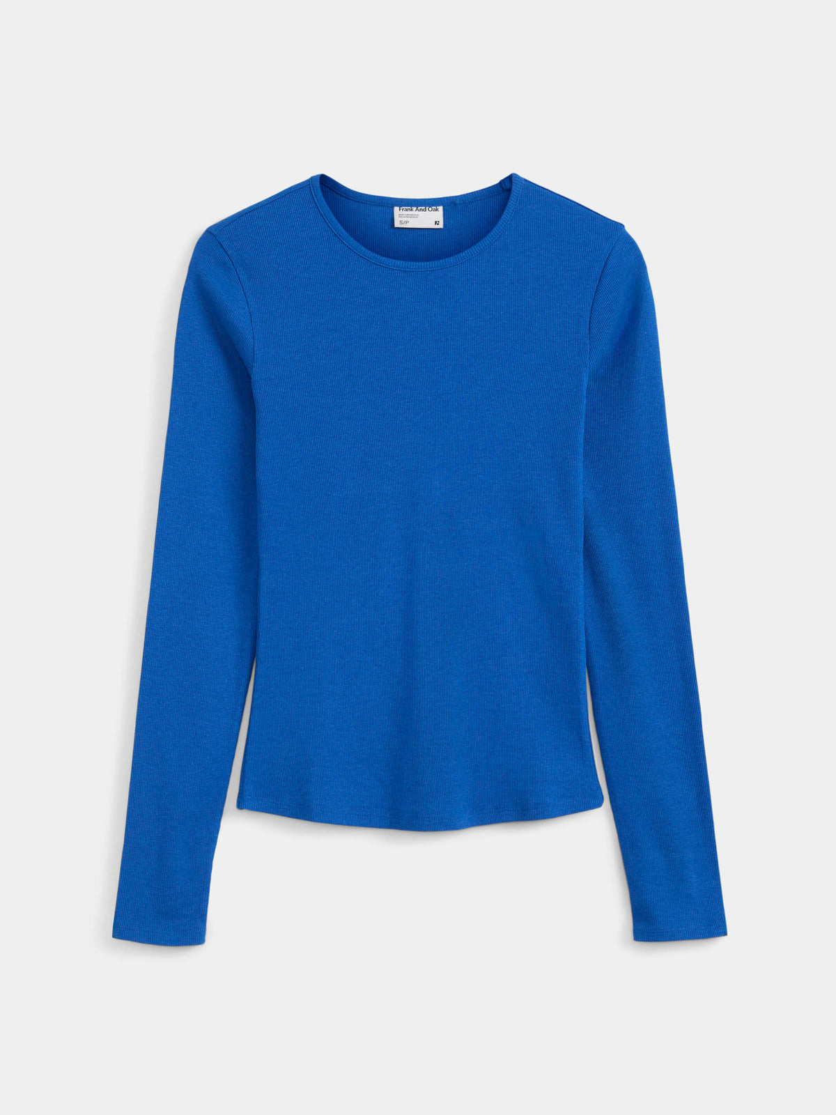 The Ribbed Long Sleeve Top in Nautical Blue