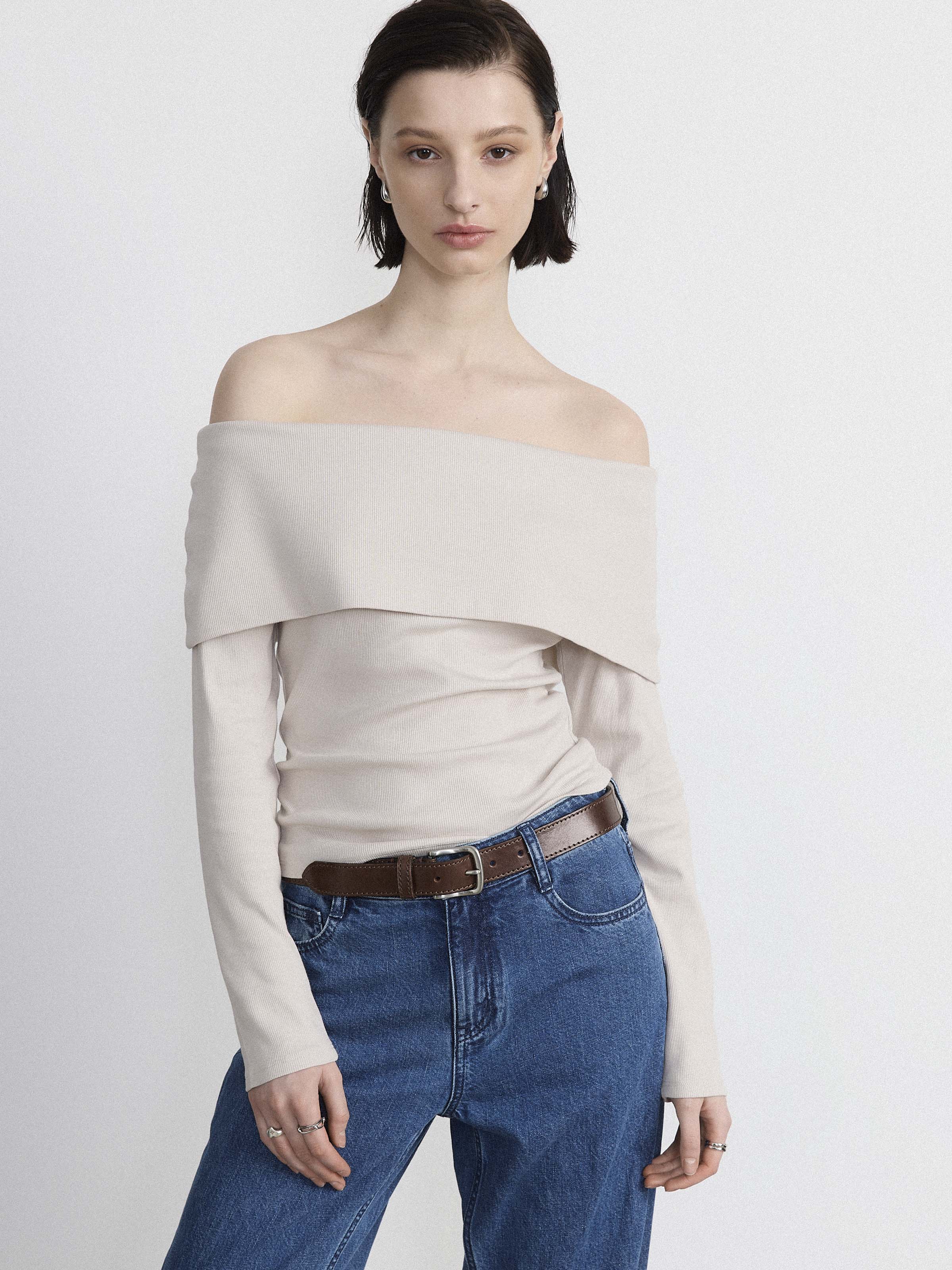 The Off Shoulder Top in Grey – Frank And Oak Canada