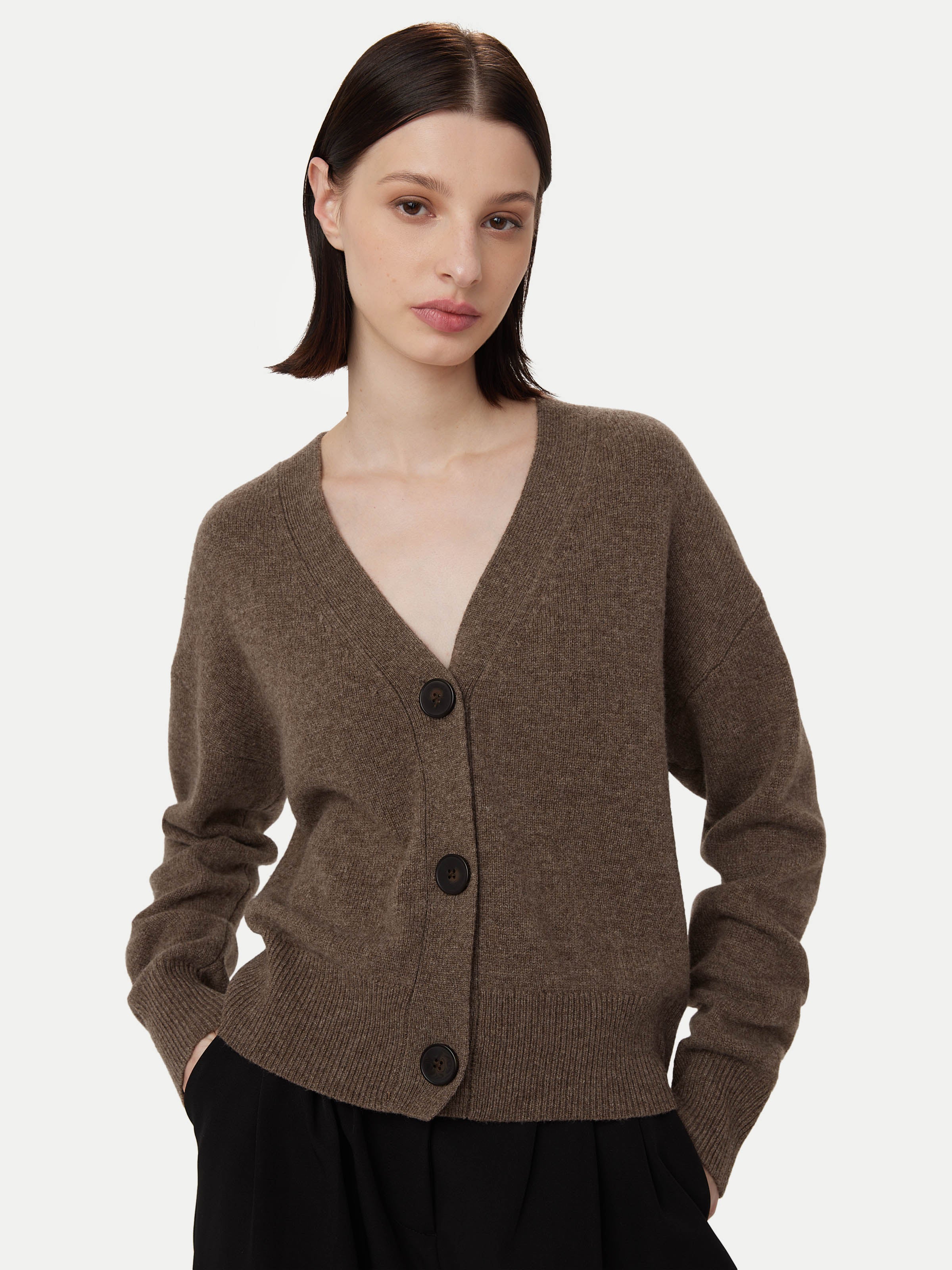 25AW SEEALL NORA CARDIGAN BLACK YAK WOOL Wool Cardigan – Black