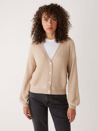 The Seacell™ Cardigan in Oxford tan