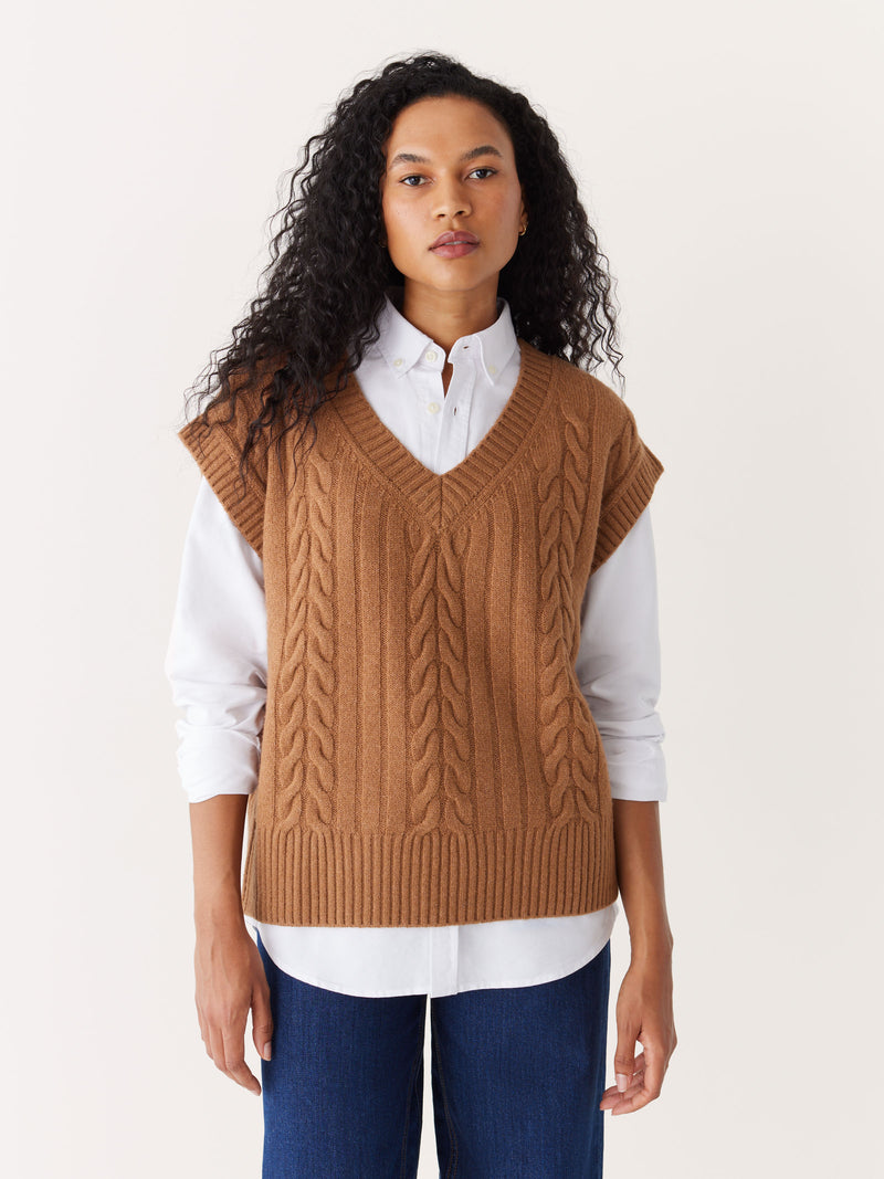 The Comfort Sweater Vest in Mocha – Frank And Oak Canada