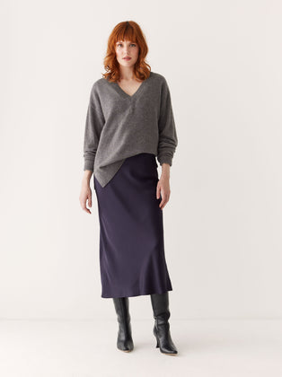 The Yak Wool Tunic Sweater in Grey