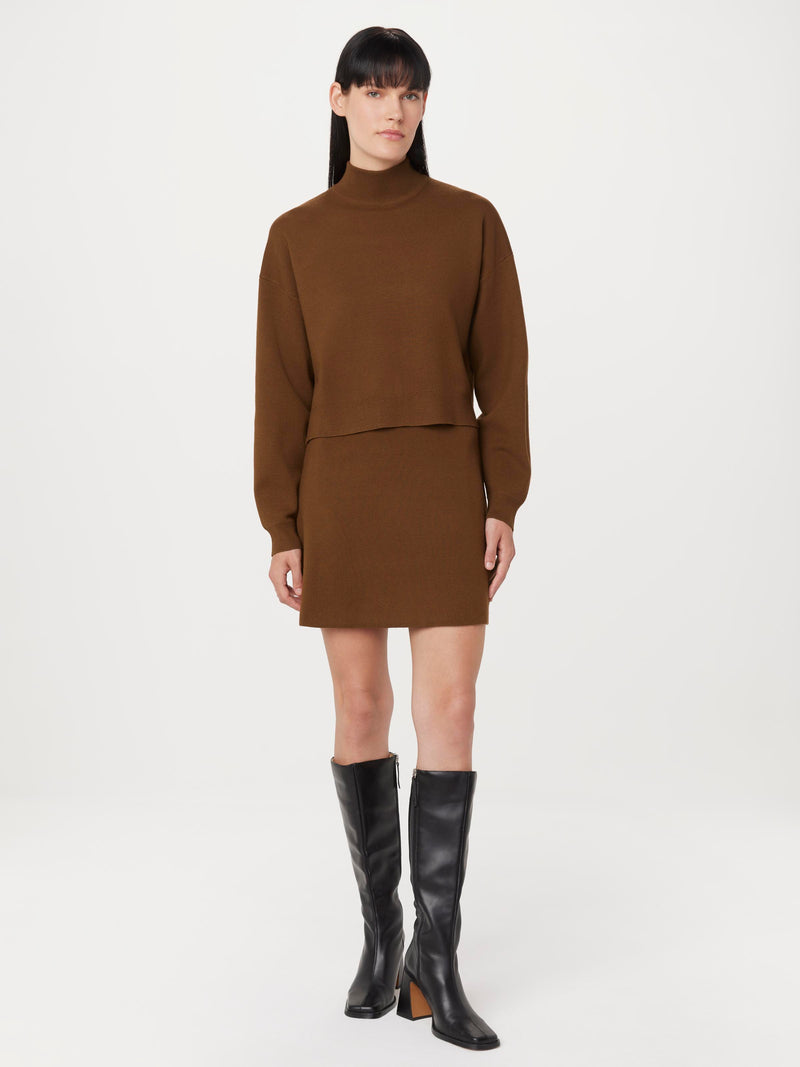 Frank And Oak The Compact Mockneck Sweater in Tiramisu