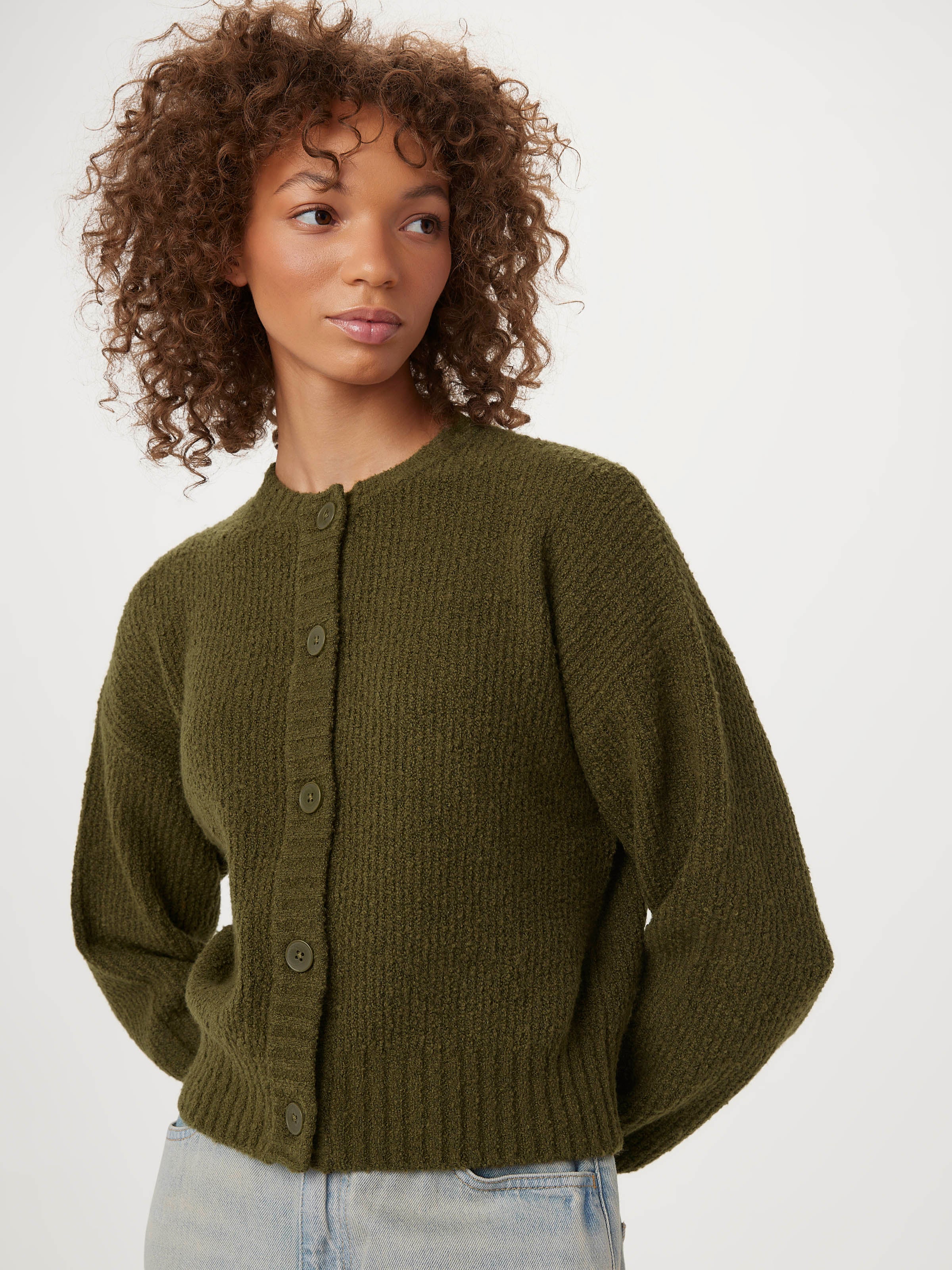 The Seawool® Sweater Cardigan in Dark Olive – Frank And Oak Canada