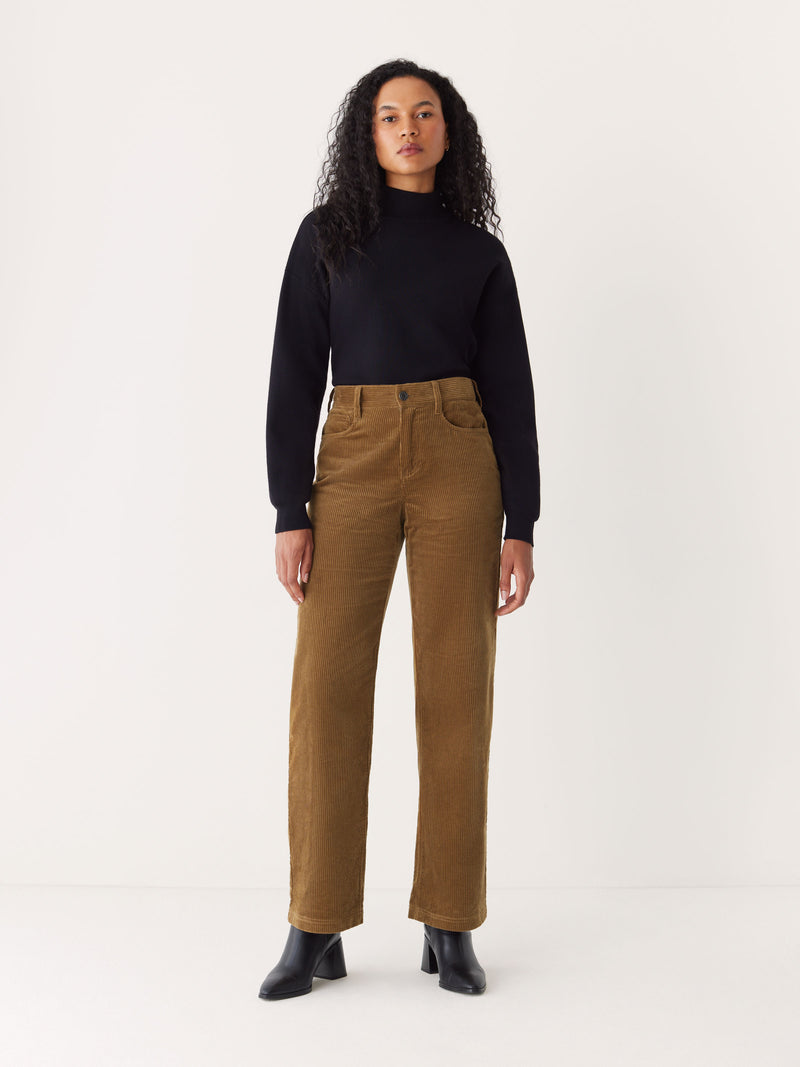 The Annie Straight Corduroy Pant in Amber Brown – Frank And Oak Canada