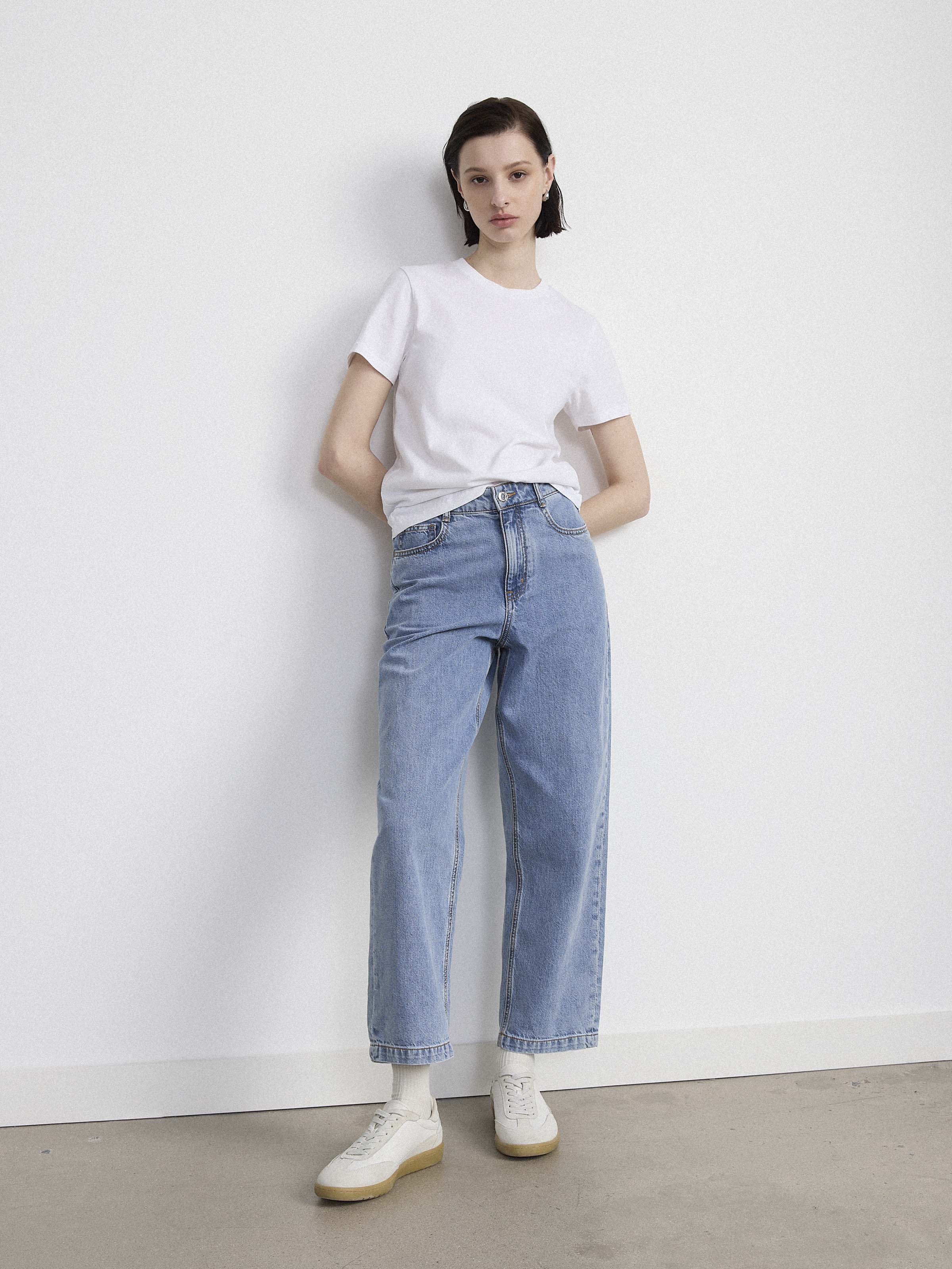 The Janis Wide Balloon Jean in Light Wash – Frank And Oak Canada