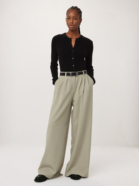 The Carmen Ultra-Wide Pant in Light Greige – Frank And Oak