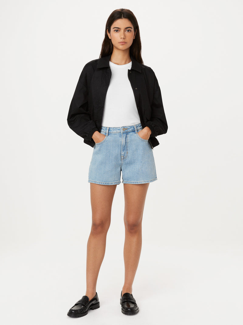The Stevie Tapered Denim Short in Light Wash – Frank And Oak