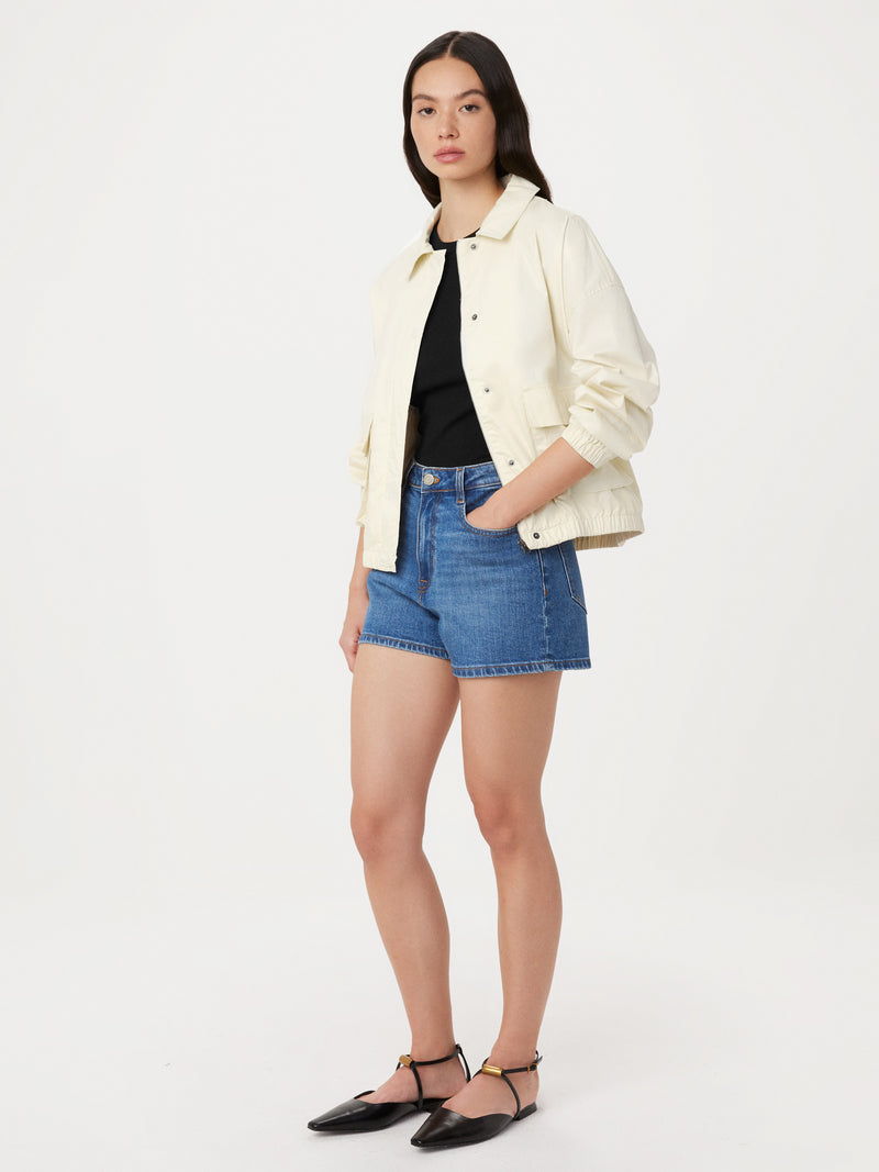 The Stevie Tapered Denim Short in Blue – Frank And Oak Canada