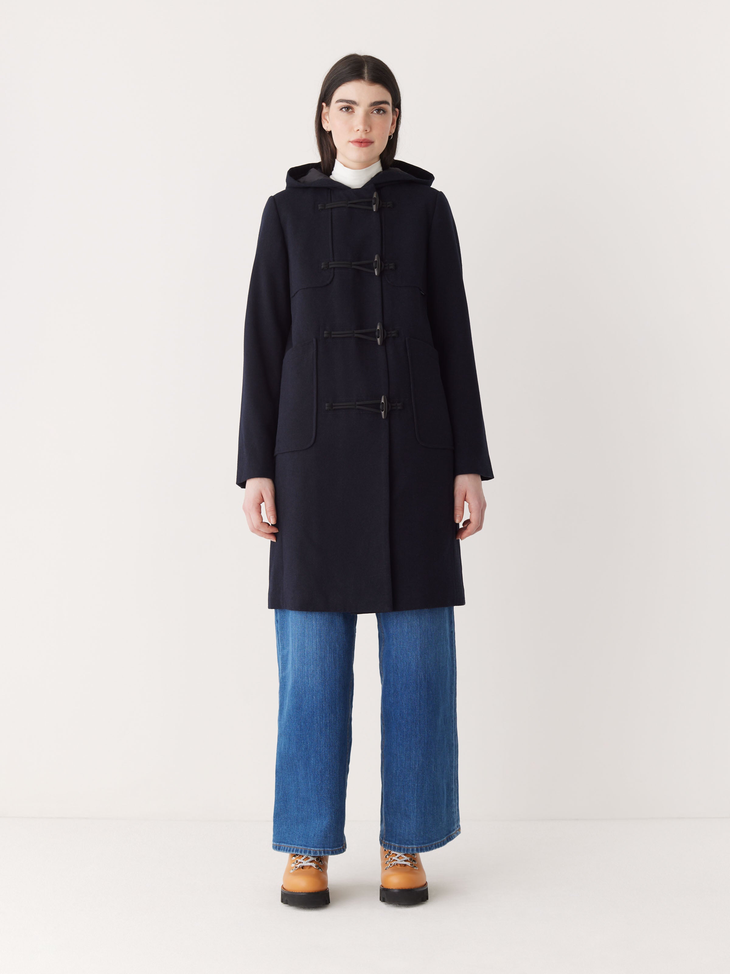The Maybelle Duffle Coat in Deep Blue – Frank And Oak Canada