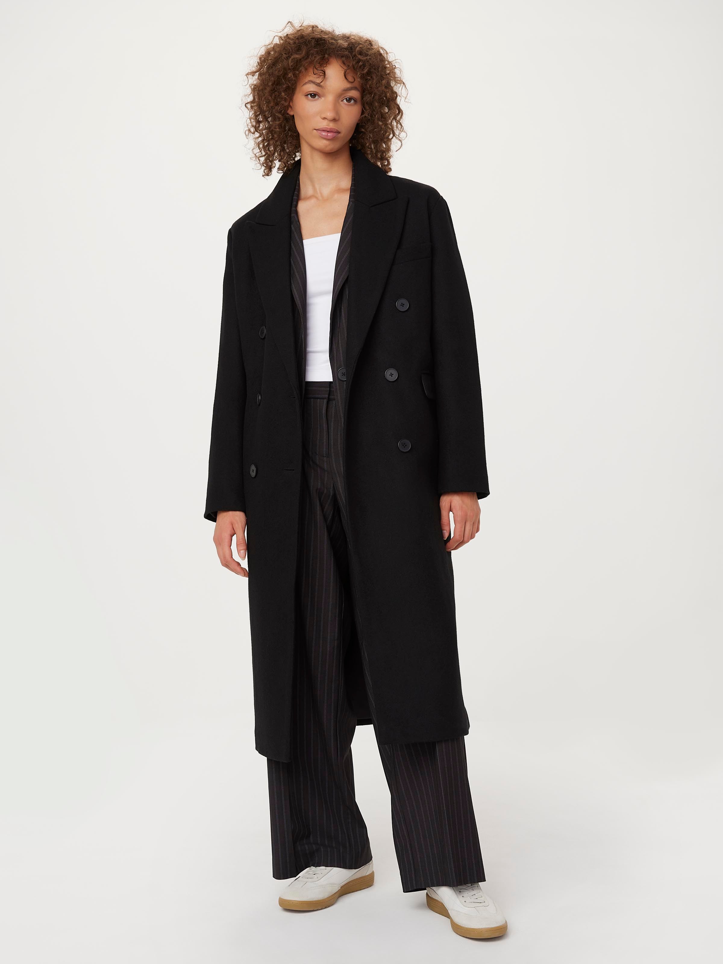 The Frances Recycled Wool Topcoat in Black – Frank And Oak