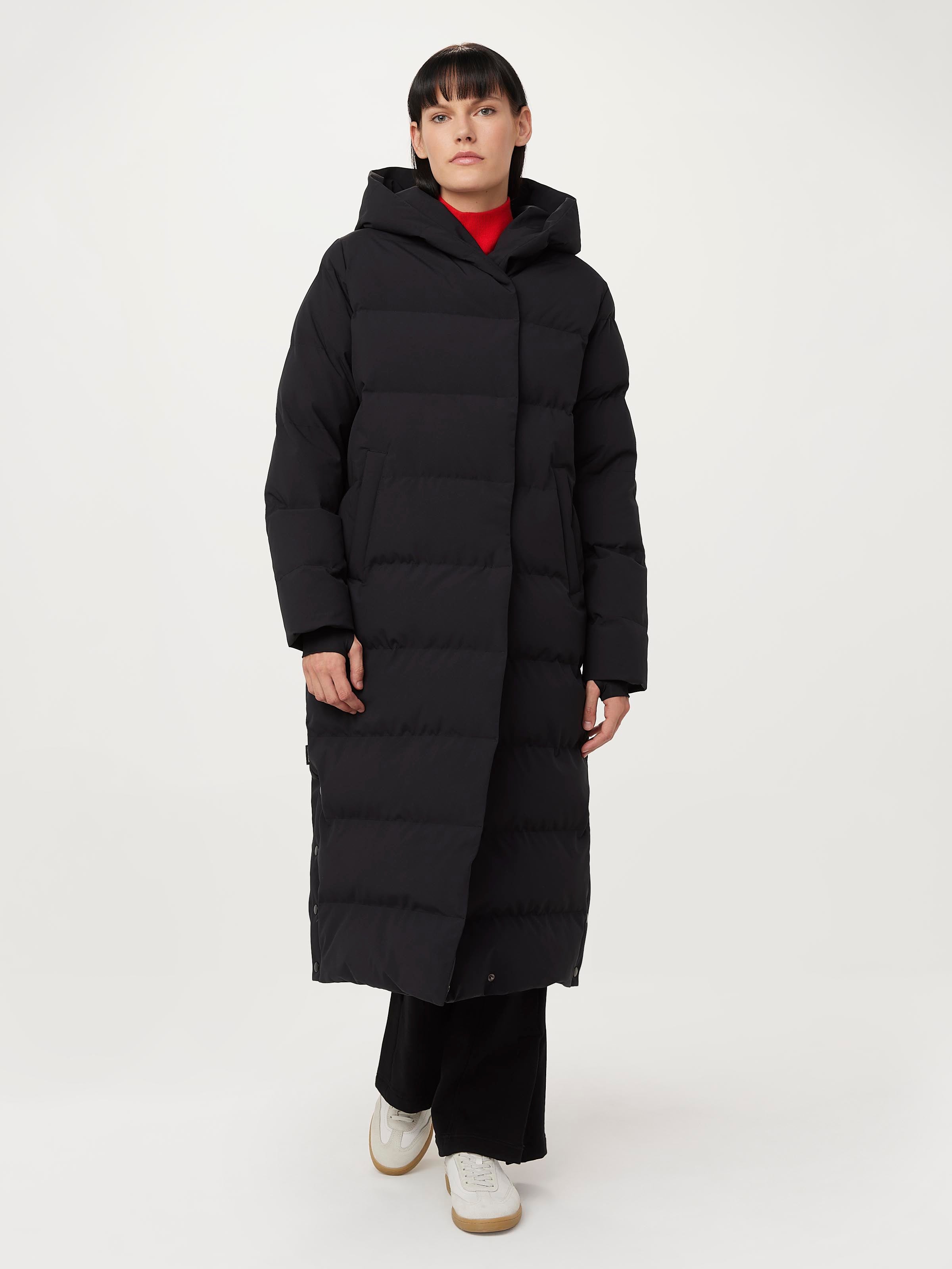 Maxi puffer coat with hood on sale