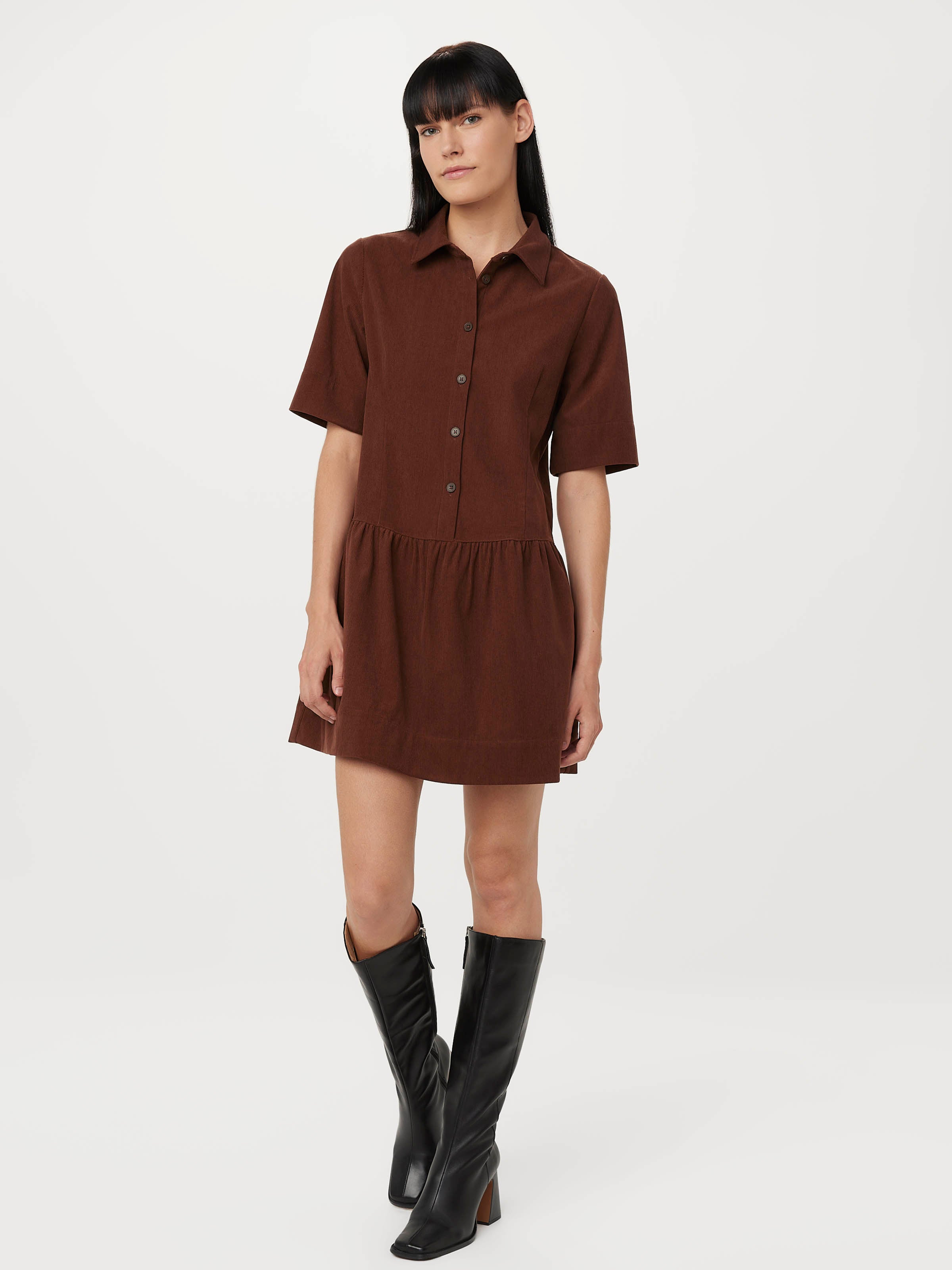 ワンピース CORMIO FW22 CORDUROY DRESS (FIZA_BROWN) CORMIO Corduroy Shirt Dress | Brown | FARFETCH