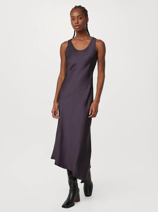 The Asymmetrical Slip Dress in Dark Purple