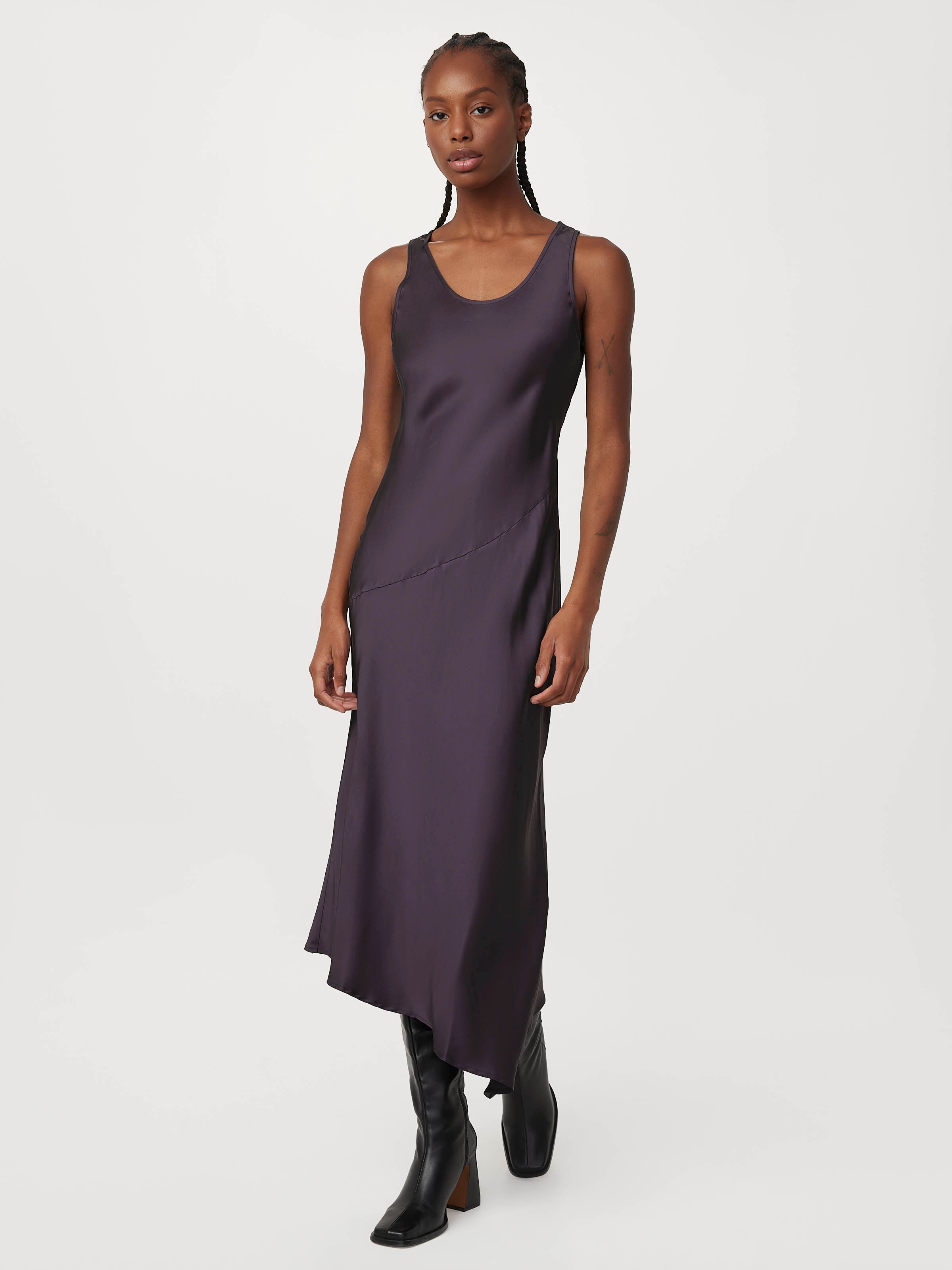 The Asymmetrical Slip Dress in Dark Purple – Frank And Oak