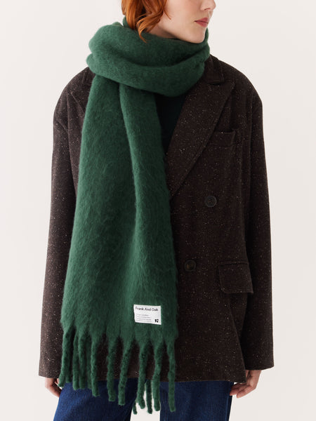 The Fuzzy Scarf in Forest Green