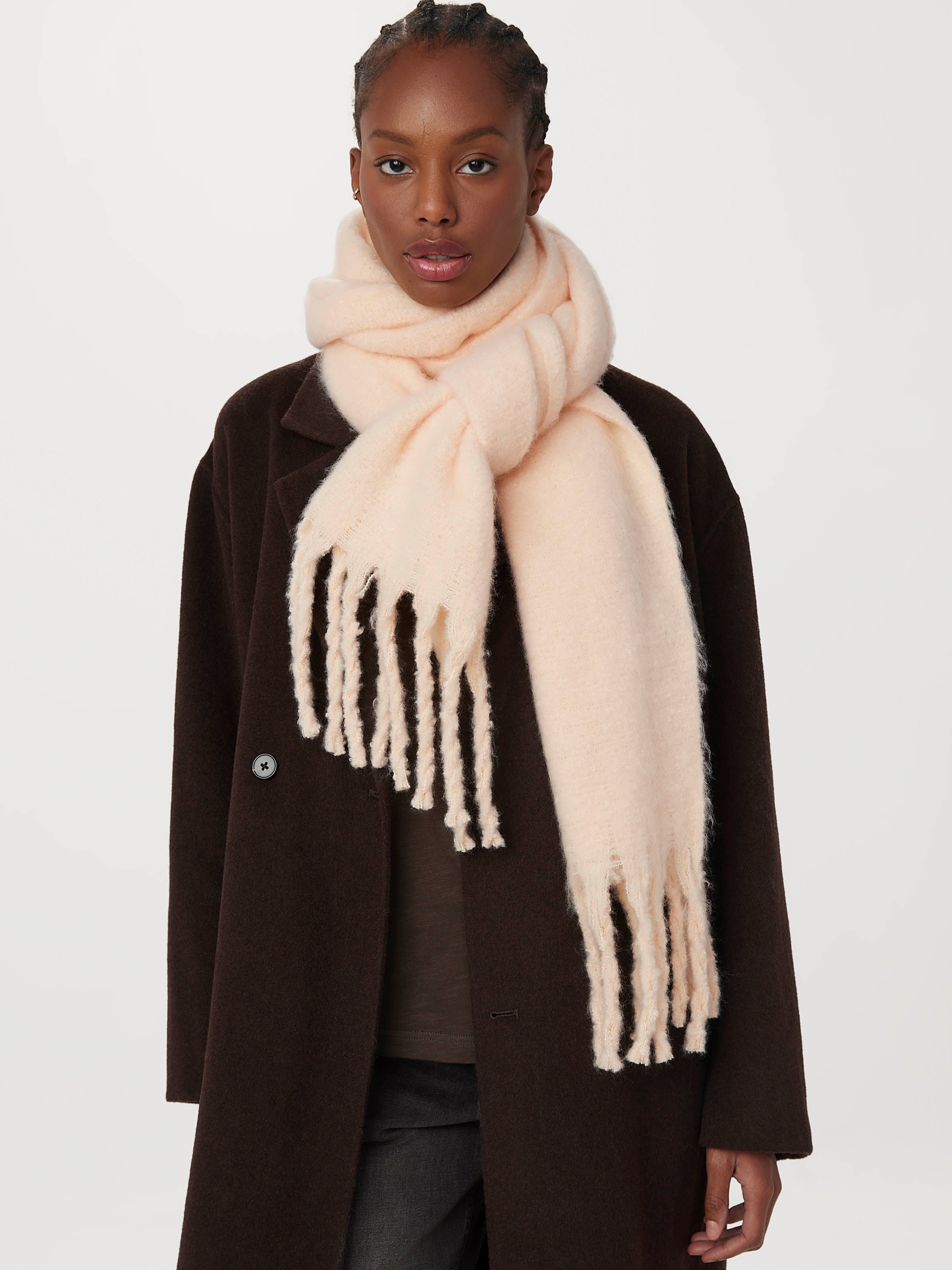 S fuzzy scarf THEREDTHREAD ピンク PINK THEREDTHREAD S FUZZY SCARF